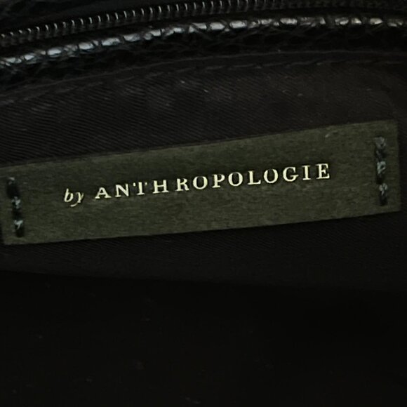 Anthropologie Cheetah Tote w/Shoulder & Crossbody Strap Black & Tan Purse - Picture 2 of 11